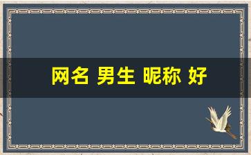 网名 男生 昵称 好听_男士昵称简单气质